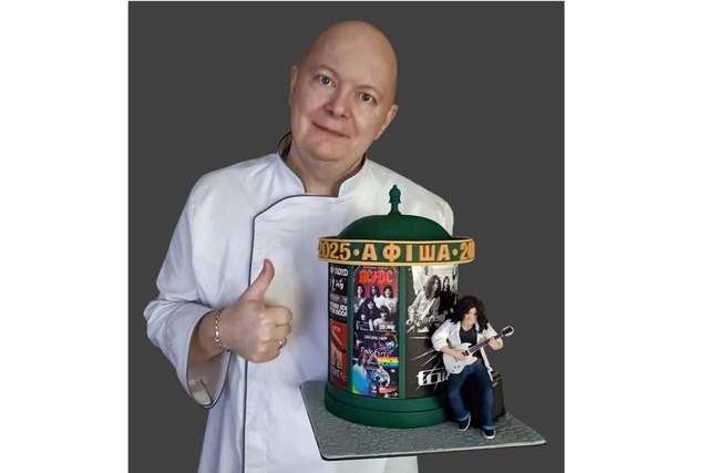 В Днепре изготовили торт в честь знаменитой афишной тумбы