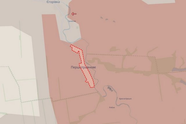 Населений пункт Злагода (колишнє Першотравневе) на мапі DeepState, 29 січня 2026 року. deepstatemap.live Злагода на Дніпропетровщині — під контролем Сил оборони: Волошин розповів про ситуацію на Олександрівському напрямку