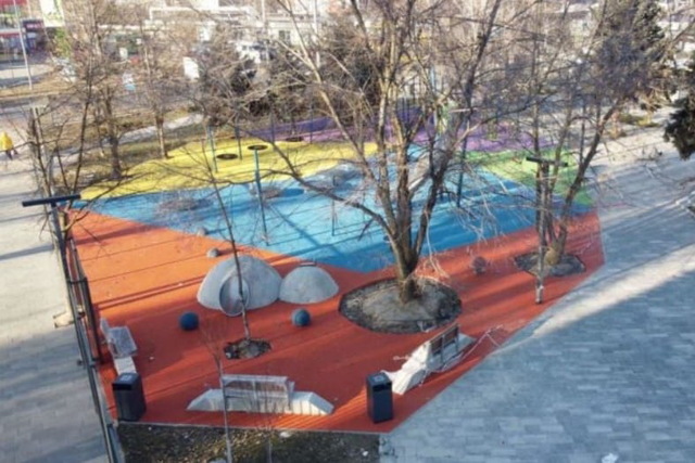 В Днепре закрыли новый сквер на улице Калиновой