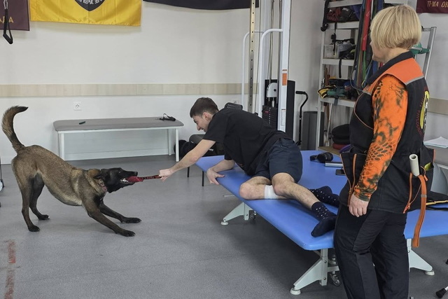 В днепровских больницах кинологи помогают выздоравливать защитникам Украины