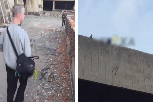 Кидали с крыши заброшенного Метеора тележки: в Днепре подростки опасно развлекались