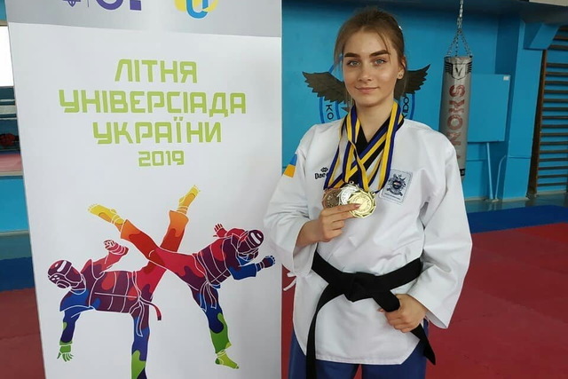Каменчанка на Всеукраинской универсиаде по тхэквондо завоевала 5 медалей