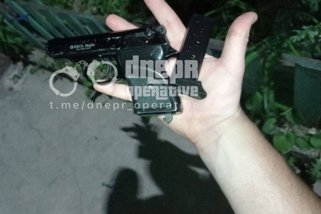 Ночная стрельба на проспекте Гагарина в Днепре