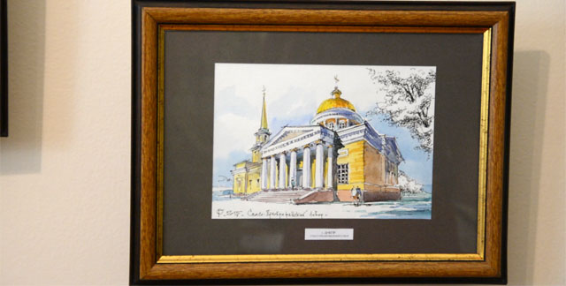 У будинку-музеї Д.І. Яворницького відкрилась виставка акварельних робіт архітектора та художника Олега Гаврилова