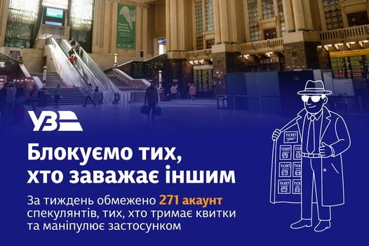 Укрзалізниця заблокувала 3806 спекулянта, які масово скуповували квитки або маніпулювали додатком УЗ