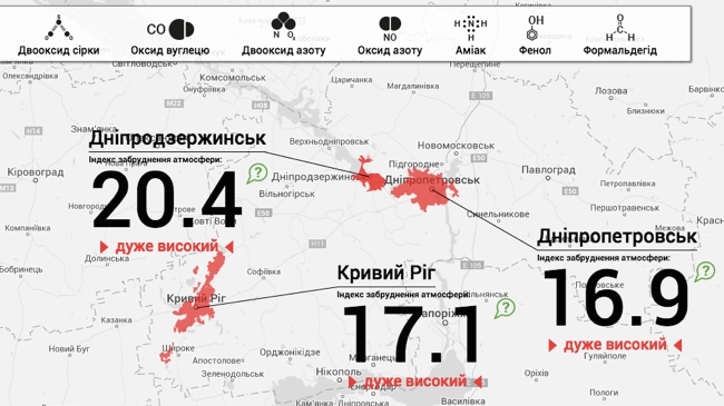 На Дніпропетровщині вперше в Україні запустили сайт екологічного моніторингу