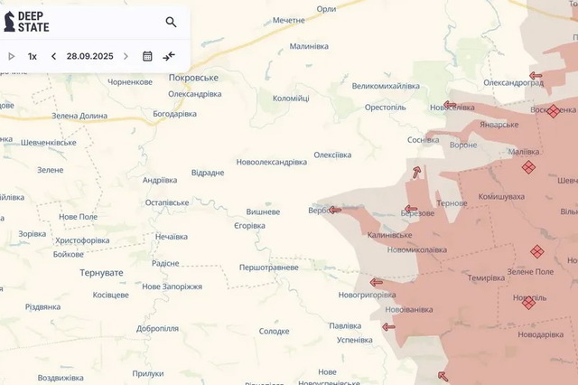 Враг имеет продвижение возле двух населенных пунктов Днепропетровской области — DeepState