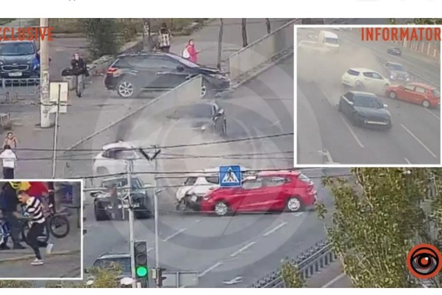 ДТП на Слобожанському проспекті у Дніпрі: водій Audi протаранив декілька автівок та втікав