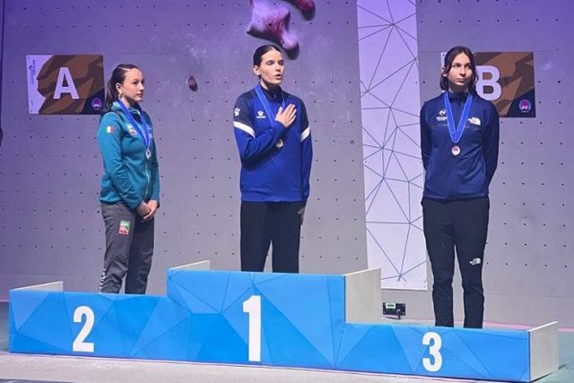 Скалолазка Нина Вознюк из Днепра завоевала «бронзу» на этапе Кубка Европы во Франции