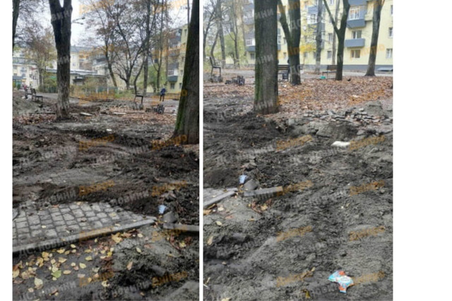 Фото: Мешканці 12 кварталу в Дніпрі скаржаться на комунальників, які знищили сквер
