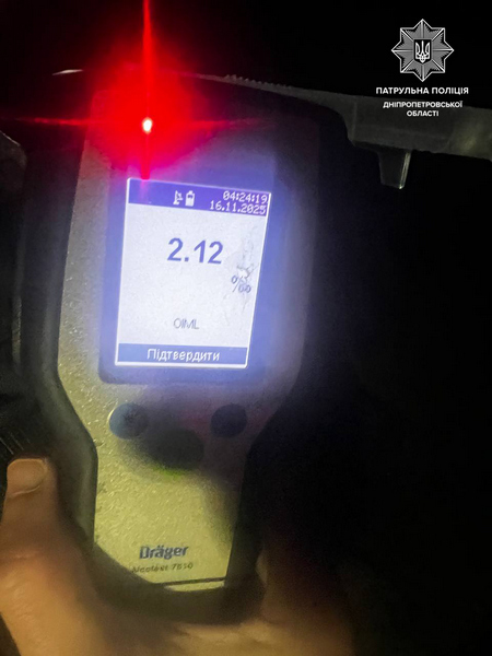 В Днепре патрульные во время комендантского часа обнаружили нетрезвого водителя без прав вождения