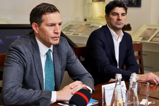 Днепр с официальным визитом посетил заместитель Посла ЕС в Украине Гедиминас Навицкас