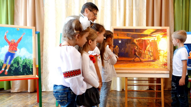 У дитсадку Кам’янського пройшла незвичайна зустріч з художником Андрієм Заборою