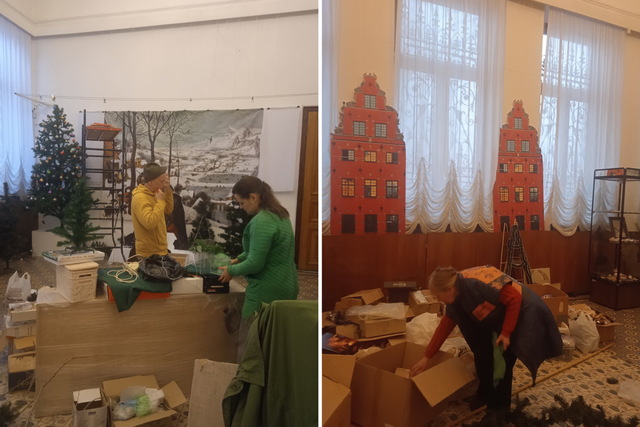 В историческом музее Днепра монтируют новогоднюю выставку